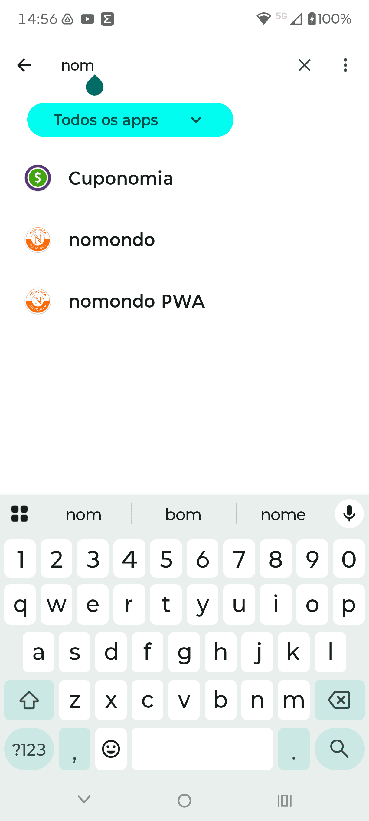 Filtrar nomondo para otimização de bateria no aplicativo Android